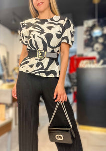 Pleated Black Pants