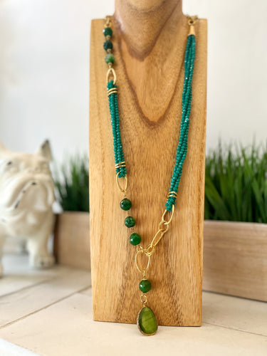 Green Explosion Necklace