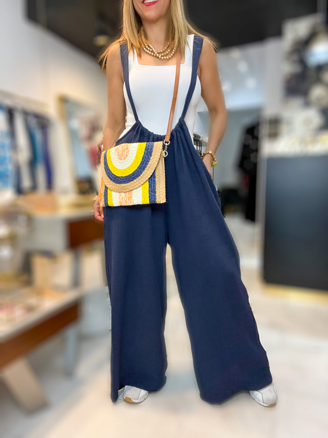 Boho Navy Jumpsuit